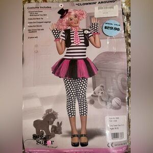 Dreamgirl Pink and Black Clown Costume for Kids